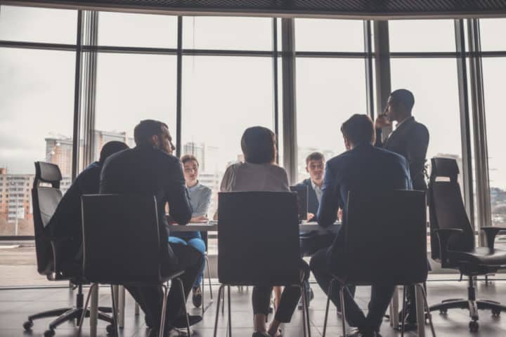 Business People Meeting Communication Discussion Working Office Concept