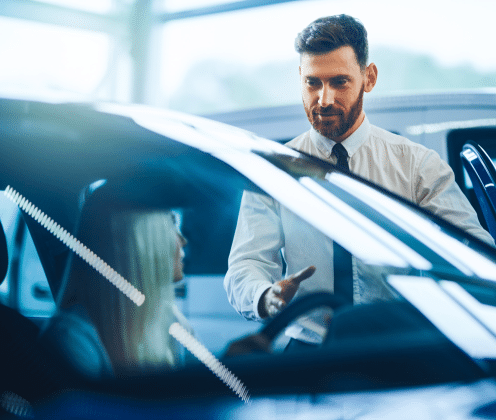 automotive employee man talking