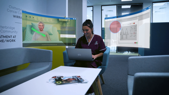 NHS process training with guided mode.